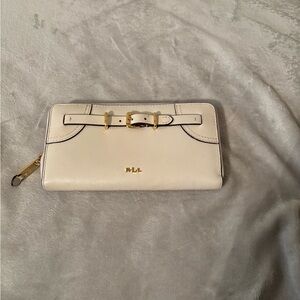 Elegant Cream Wallet with Gold Accents